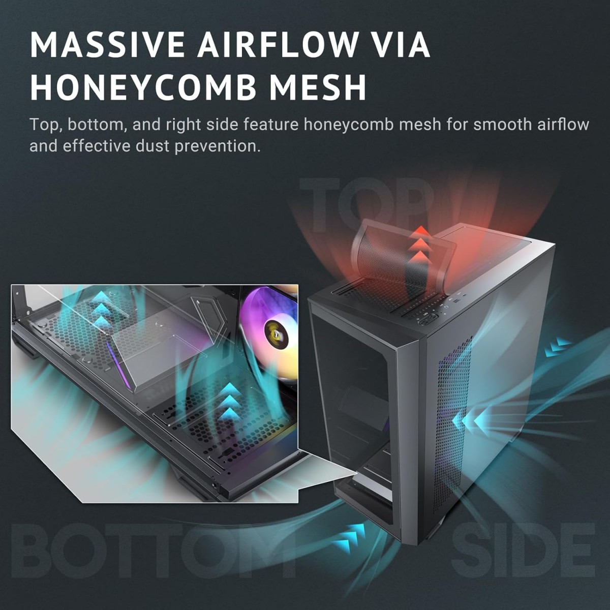 Antec C3 ARGB, 3 x 120mm & 1 x 120mm ARGB PWM Fans Included, Up to 8 Fans Simultaneously, Type-C,Seamless Tempered Glass Front & Side Panels, 360mm Radiator Support, Mid-Tower ATX PC Case Antec C3 ARGB, 3 x 120mm & 1 x 120mm ARGB PWM Fans Included, Up to 8 Fans Simultaneously, Type-C,Seamless Tempered Glass Front & Side Panels, 360mm Radiator Support, Mid-Tower ATX PC Case