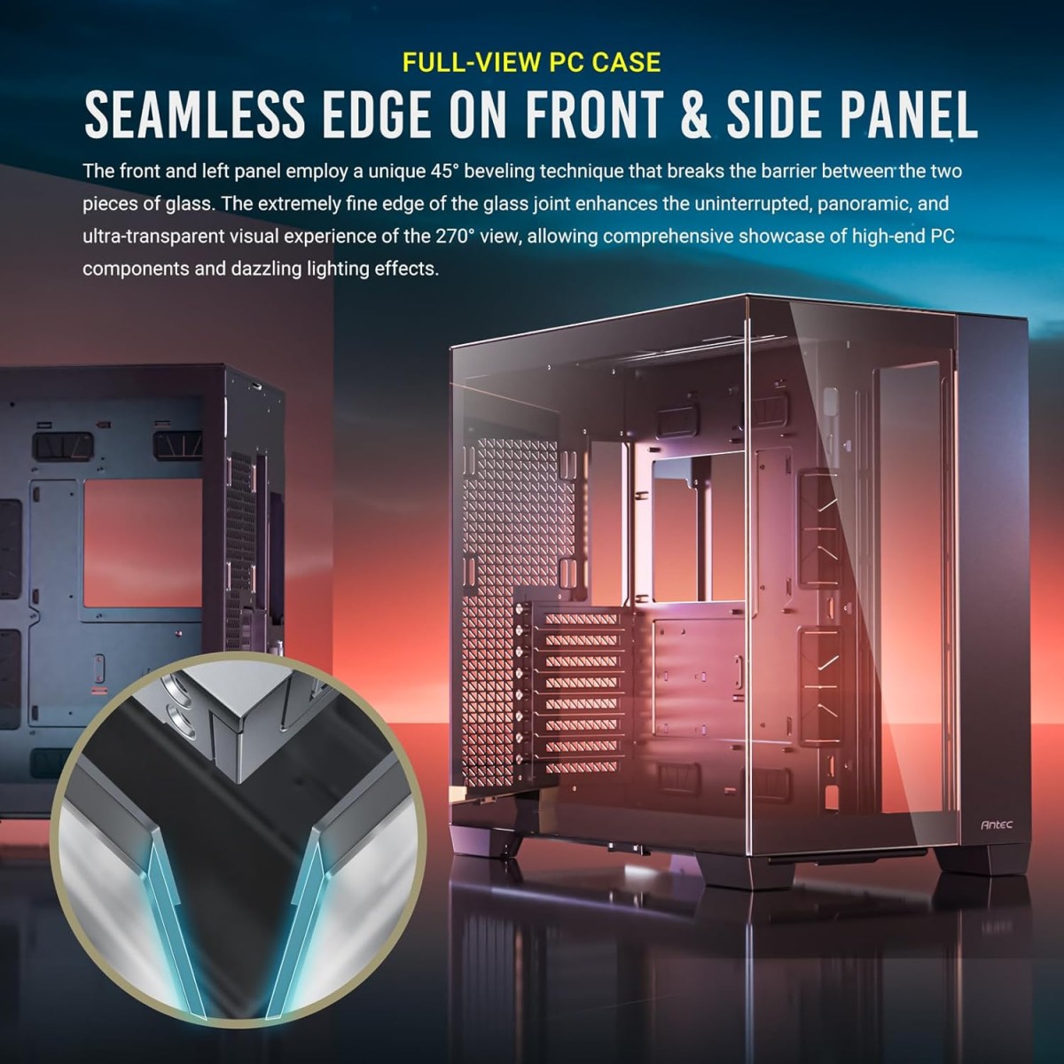 Antec C8 Case RTX 40 GPU Support, Independent PSU Cooling, Type-C 10Gbps Port, Seamless Tempered Glass Side Panels, 360mm Radiator Support, Full-Tower E-ATX PC Cabinet Antec C8 Case RTX 40 GPU Support, Independent PSU Cooling, Type-C 10Gbps Port, Seamless Tempered Glass Side Panels, 360mm Radiator Support, Full-Tower E-ATX PC Cabinet