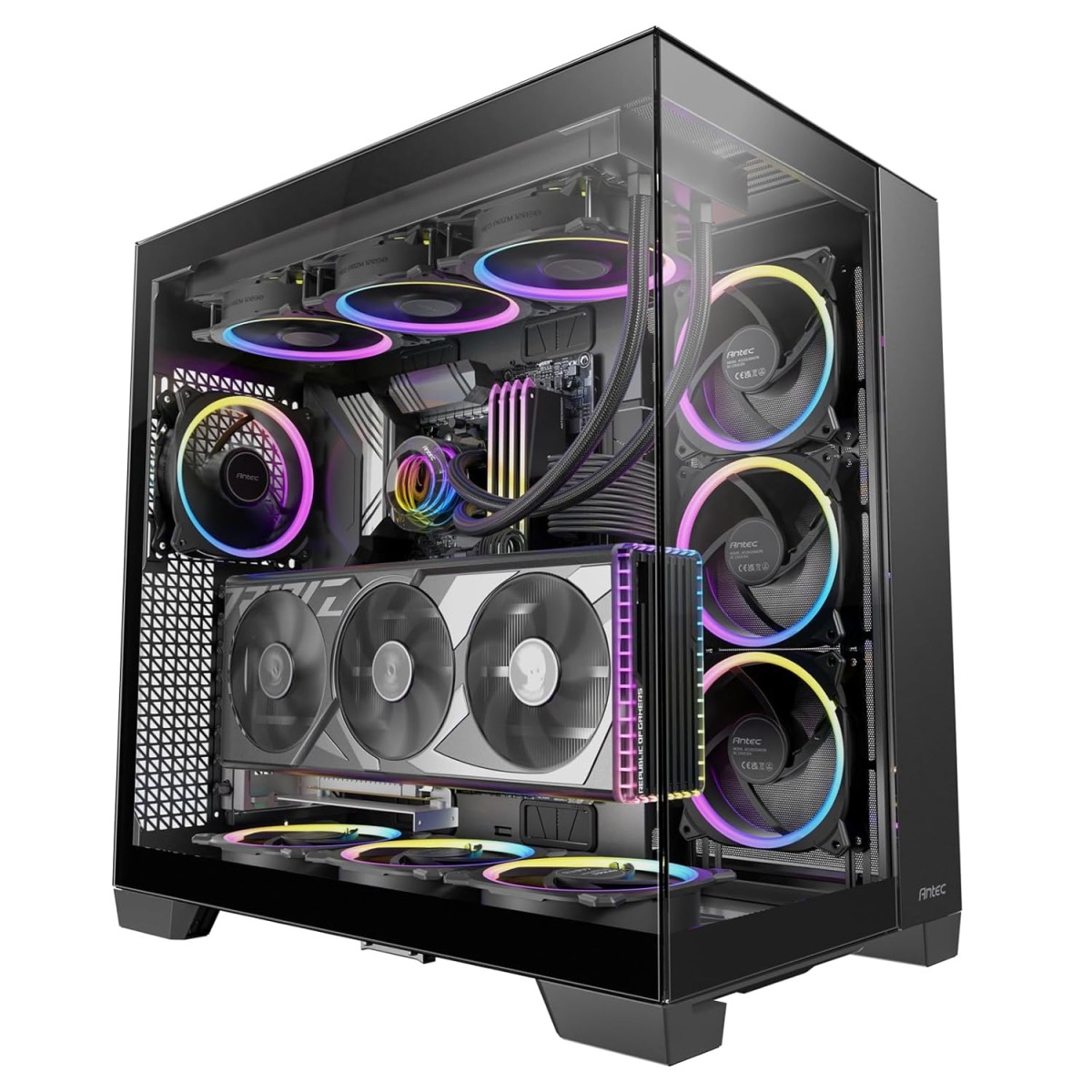 Antec C8 Case RTX 40 GPU Support, Independent PSU Cooling, Type-C 10Gbps Port, Seamless Tempered Glass Side Panels, 360mm Radiator Support, Full-Tower E-ATX PC Cabinet Antec C8 Case RTX 40 GPU Support, Independent PSU Cooling, Type-C 10Gbps Port, Seamless Tempered Glass Side Panels, 360mm Radiator Support, Full-Tower E-ATX PC Cabinet