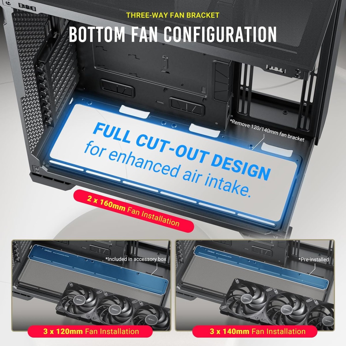 Antec C8 Case RTX 40 GPU Support, Independent PSU Cooling, Type-C 10Gbps Port, Seamless Tempered Glass Side Panels, 360mm Radiator Support, Full-Tower E-ATX PC Cabinet Antec C8 Case RTX 40 GPU Support, Independent PSU Cooling, Type-C 10Gbps Port, Seamless Tempered Glass Side Panels, 360mm Radiator Support, Full-Tower E-ATX PC Cabinet