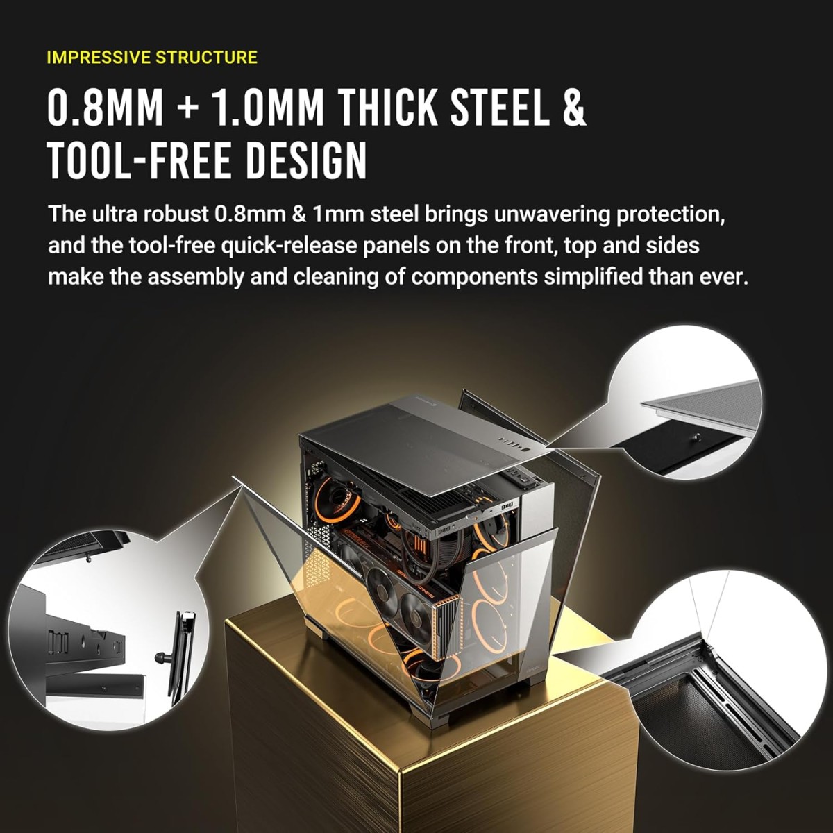 Antec C8 Case RTX 40 GPU Support, Independent PSU Cooling, Type-C 10Gbps Port, Seamless Tempered Glass Side Panels, 360mm Radiator Support, Full-Tower E-ATX PC Cabinet Antec C8 Case RTX 40 GPU Support, Independent PSU Cooling, Type-C 10Gbps Port, Seamless Tempered Glass Side Panels, 360mm Radiator Support, Full-Tower E-ATX PC Cabinet