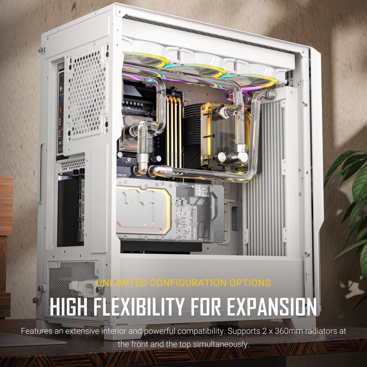 Antec Performance Series P20C White, Massive Metal Mesh Front Panel, 3 x 120mm PWM White Fans, Type-C 3.2 Gen2 Ready, 2 x 360 mm Radiator Simultaneously, GPU Bracket, Mid-Tower E-ATX PC Case Antec Performance Series P20C White, Massive Metal Mesh Front Panel, 3 x 120mm PWM White Fans, Type-C 3.2 Gen2 Ready, 2 x 360 mm Radiator Simultaneously, GPU Bracket, Mid-Tower E-ATX PC Case