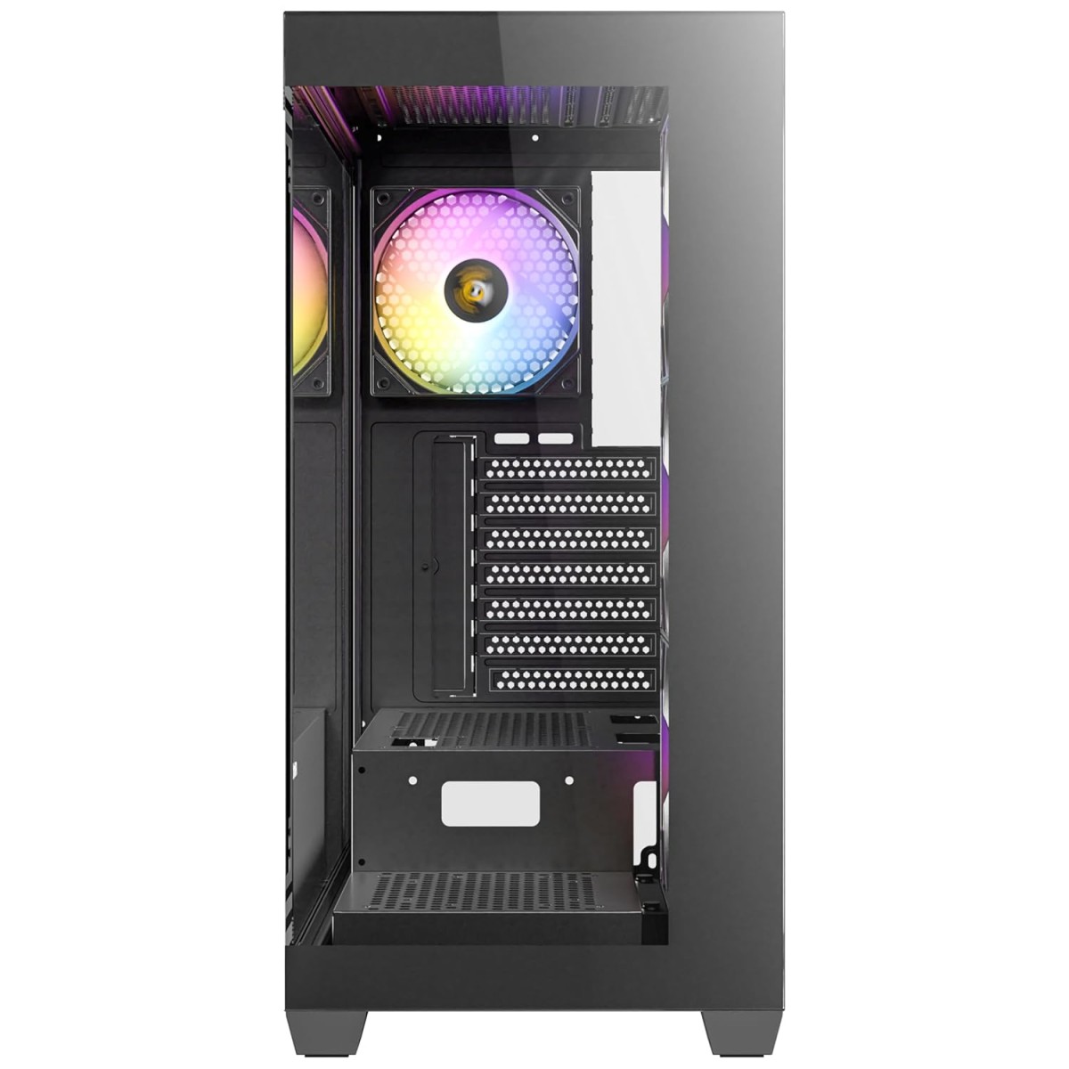 Antec Plastic Cx300 RGB Elite Black with Panoramic 270 Degree View,Vertical Cooling,4X 120Mm Pre Installed RGB Fans,420Mm Gpu Support,ATX Mid Tower Gaming Cabinet Antec Plastic Cx300 RGB Elite Black with Panoramic 270 Degree View,Vertical Cooling,4X 120Mm Pre Installed RGB Fans,420Mm Gpu Support,ATX Mid Tower Gaming Cabinet