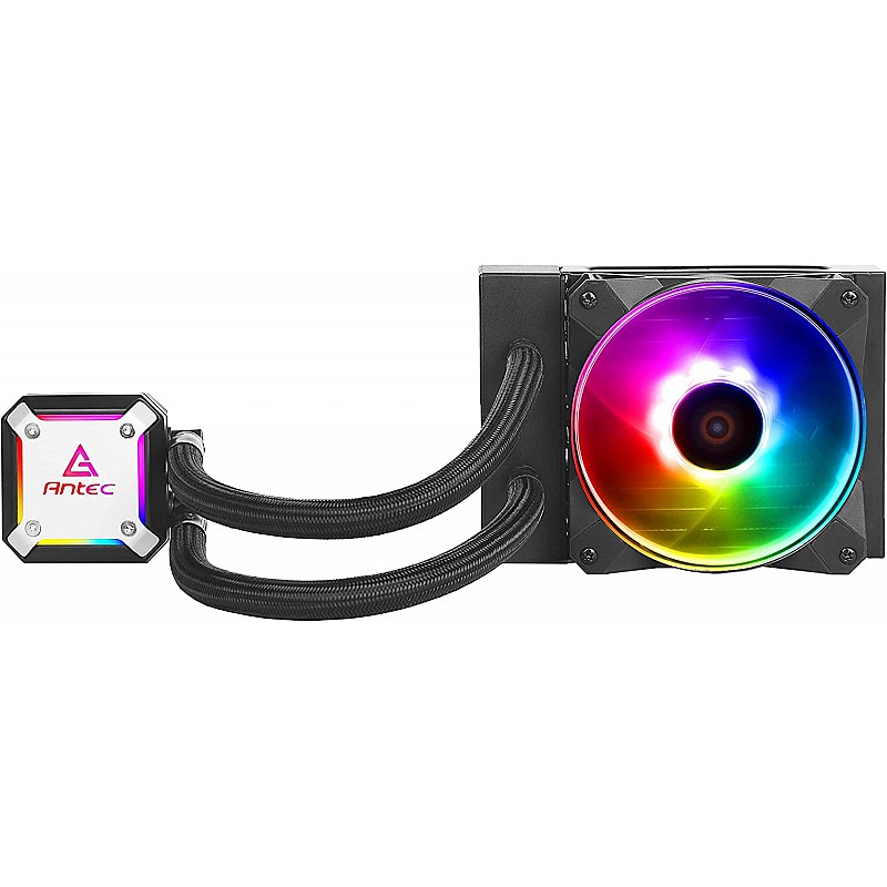 Antec Ultra-Thin CPU Block, Advanced Water Pump Design, PWM Fan, CPU Liquid Cooler Neptune 120 ARGB