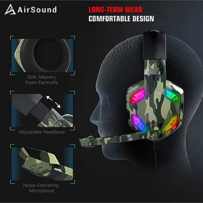 AirSound Alpha-6 Wired Gaming Headphones