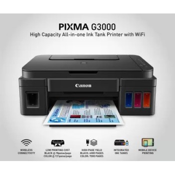 Canon Pixma G3000 Inktank Multifunction Colour Wi-Fi Printer (Pre Ink Loaded) Canon Pixma G3000 Inktank Multifunction Colour Wi-Fi Printer (Pre Ink Loaded)