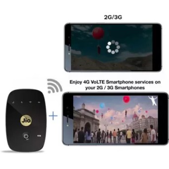  JioFi 4G Hotspot M2S | 150 Mbps Portable Wi-Fi Device (Black) Refurbished