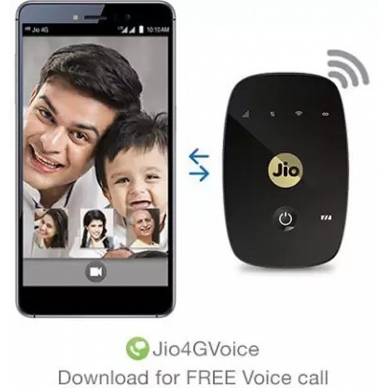 JioFi 4G Hotspot M2S 150 Mbps Jio 4G Portable Wi-Fi Data Device (Black) Refurbished.