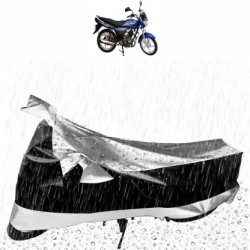 Rider Bajaj Waterproof Two Wheeler Cover for Bajaj Platina Silver Black