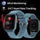 Fire-Boltt BSW001 Smart Watch 35mm SPO2, Blue Silicone Band