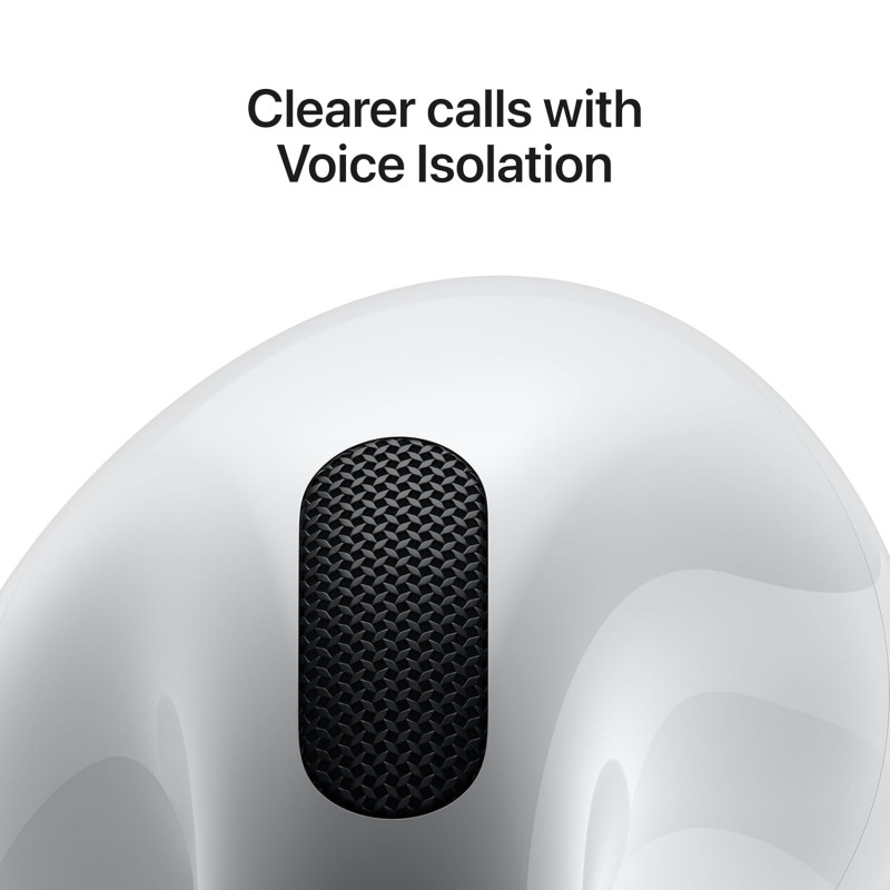 Apple AirPods 4 Wireless Earbuds, Bluetooth Headphones, Personalised Spatial Audio, Sweat and Water Resistant, USB-C Charging Case, H2 Chip, Up to 30 Hours of Battery Life, Effortless Setup for iPhone Apple AirPods 4 Wireless Earbuds, Bluetooth Headphones, Personalised Spatial Audio, Sweat and Water Resistant, USB-C Charging Case, H2 Chip, Up to 30 Hours of Battery Life, Effortless Setup for iPhone