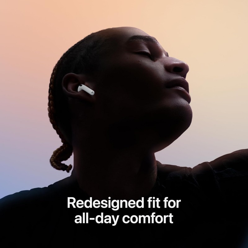 Apple AirPods 4 Wireless Earbuds, Bluetooth Headphones, with Active Noise Cancellation, Adaptive Audio, Transparency Mode, Personalised Spatial Audio, USB-C Charging Case, Wireless Charging, H2 Chip Apple AirPods 4 Wireless Earbuds, Bluetooth Headphones, with Active Noise Cancellation, Adaptive Audio, Transparency Mode, Personalised Spatial Audio, USB-C Charging Case, Wireless Charging, H2 Chip