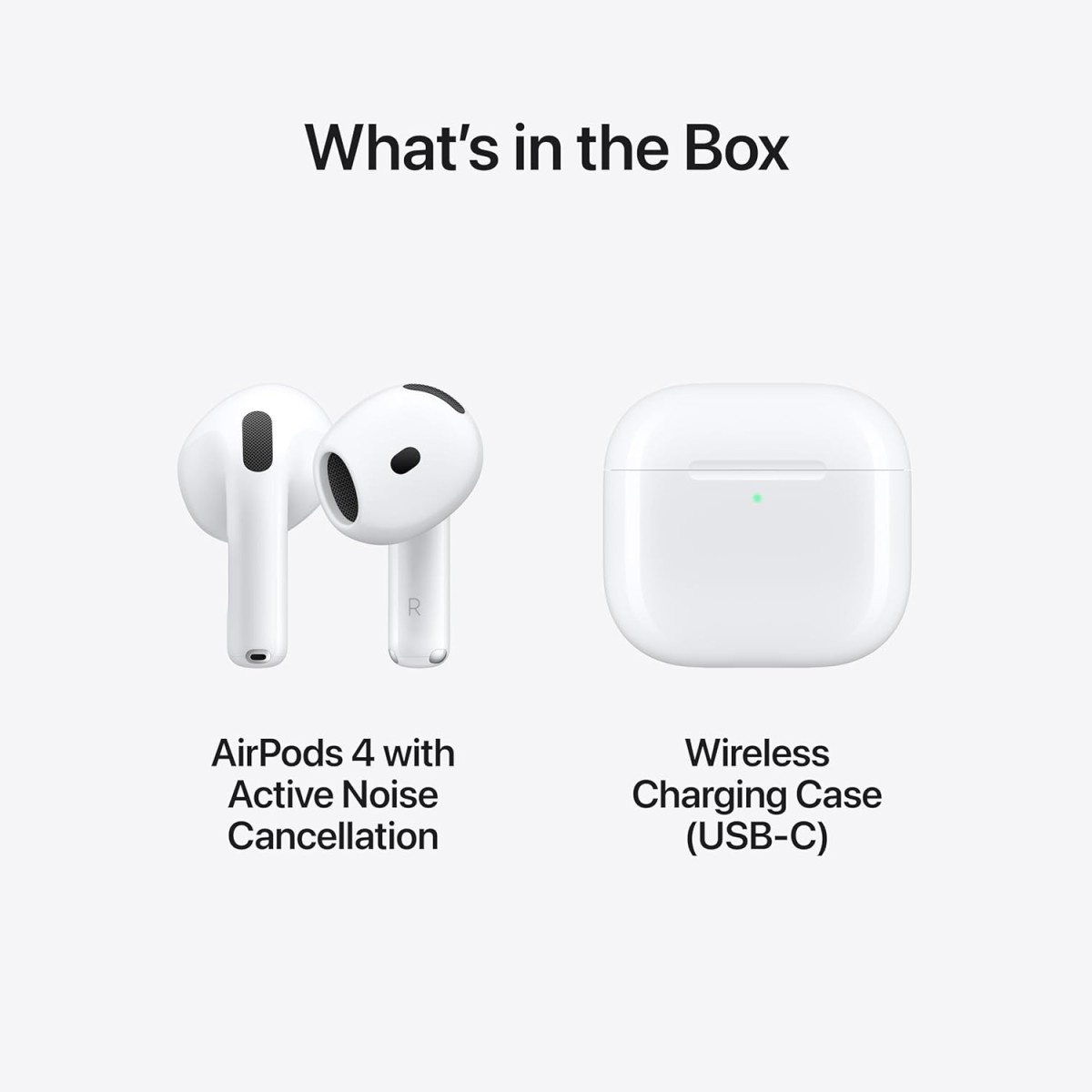 Apple AirPods 4 Wireless Earbuds, Bluetooth Headphones, with Active Noise Cancellation, Adaptive Audio, Transparency Mode, Personalised Spatial Audio, USB-C Charging Case, Wireless Charging, H2 Chip Apple AirPods 4 Wireless Earbuds, Bluetooth Headphones, with Active Noise Cancellation, Adaptive Audio, Transparency Mode, Personalised Spatial Audio, USB-C Charging Case, Wireless Charging, H2 Chip