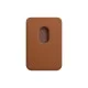 Apple Leather Wallet with MagSafe for iPhone-Saddle Brown