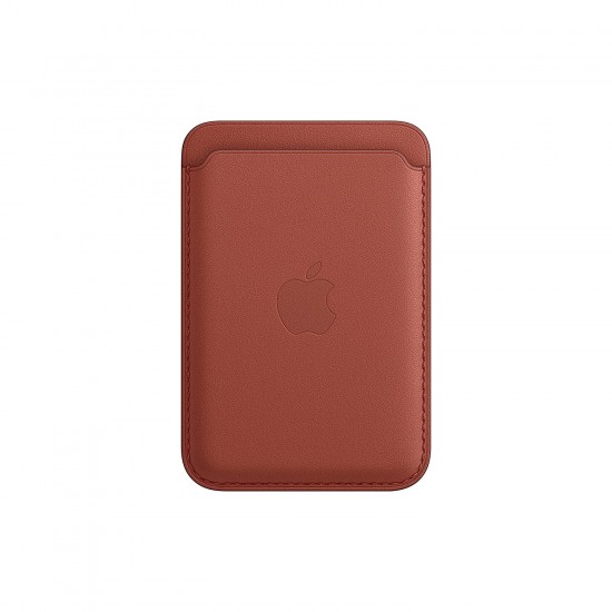 Apple Leather Wallet with MagSafe for iPhone-Saddle Brown