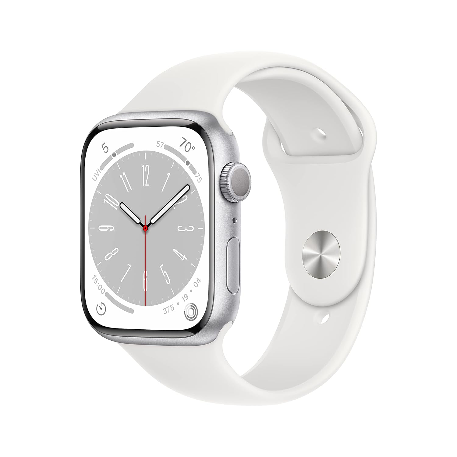 Apple Watch Series 8 [GPS 45 mm] Smart Watch w/Silver Aluminium Case ...
