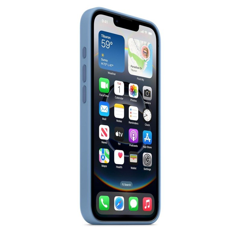 Apple iPhone 16e Silicone Case – Winter Blue Apple iPhone 16e Silicone Case – Winter Blue