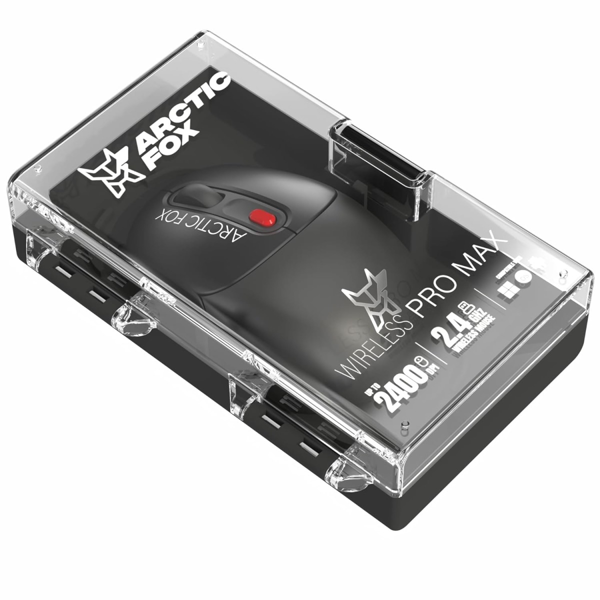 Arctic Fox ProMaxe Wireless Mouse | 2400 DPI |2.4 GHz with USB Nano Receiver | High Precision Optical Tracking| for PC/Mac/Laptop - Whispy Blue