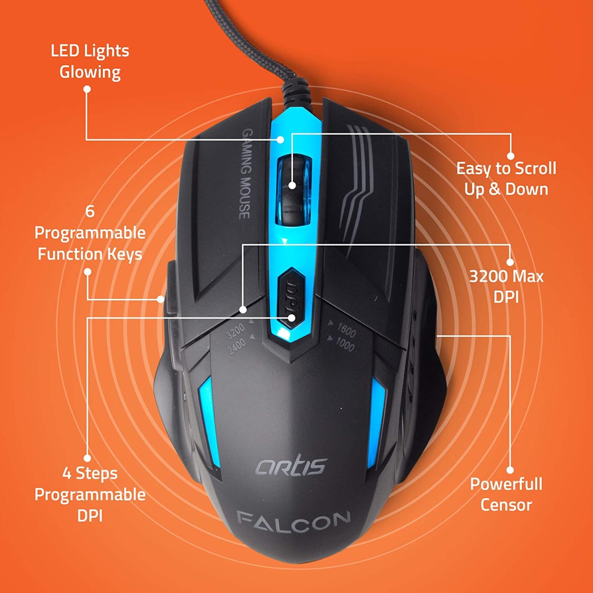 Artis Falcon Optical Gaming Mouse
