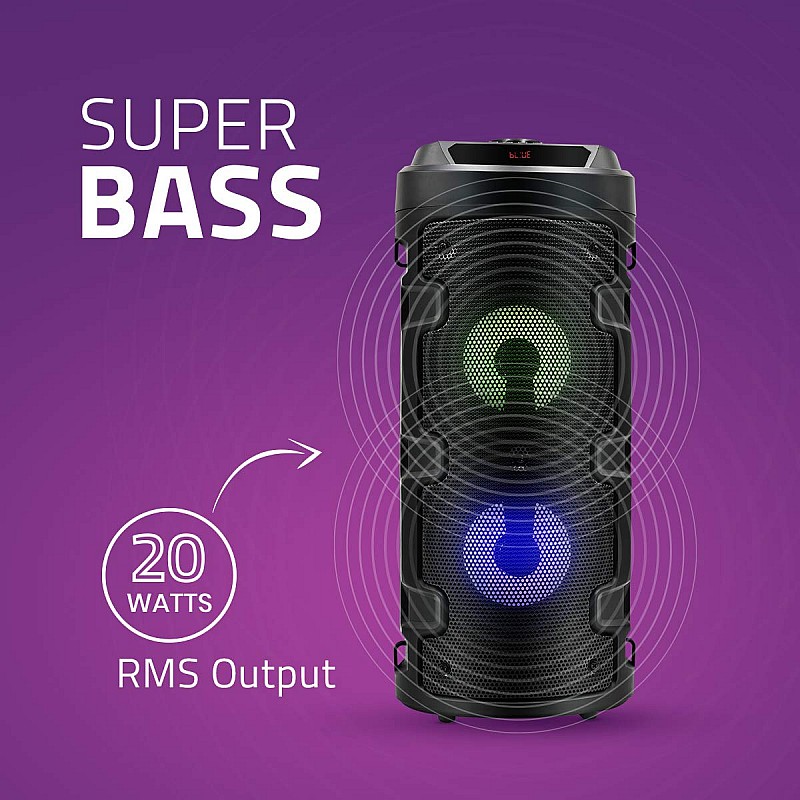 Artis MS301 Wireless Bluetooth Portable Party Speaker with RGB Glow Lights Wired Mic Party Speaker