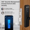 Atomberg Azhero Smart Door Lock | 6 Ways Unlocking | Fingerprint | PIN | Remote OTP | NFC Card | Atomberg App (Data Stored in India) | Key | Free Installation | 2 Year Warranty (Black)