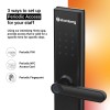 Atomberg SL 1 Smart Door Lock | 6 Ways Unlocking | Fingerprint | PIN | OTP | NFC Card | Atomberg Home App (Data Stored in India) | Key | 5 Stainless Steel Bolt | 2 Year Warranty by Atomberg (Black)