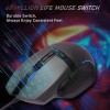 Aula F812 Wired Gaming Mouse, Macro - Hexagonal Computer Mice with RGB Backlit |7 Customized Marco Keys with Light Effect, Adjustable 4800 DPI Optical Sensor (Black)