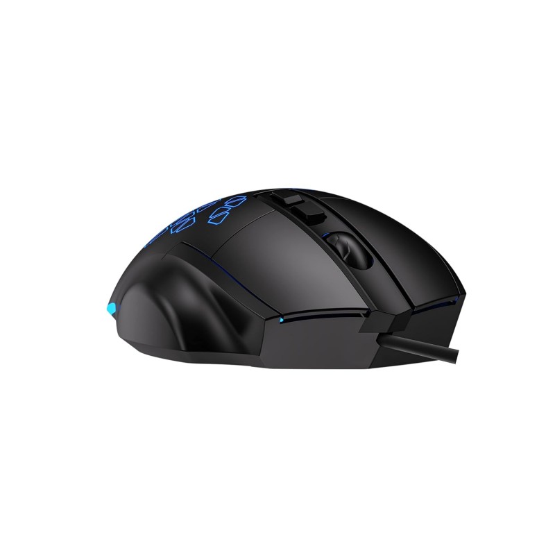 Aula F812 Wired Gaming Mouse, Macro - Hexagonal Computer Mice with RGB Backlit |7 Customized Marco Keys with Light Effect, Adjustable 4800 DPI Optical Sensor (Black)