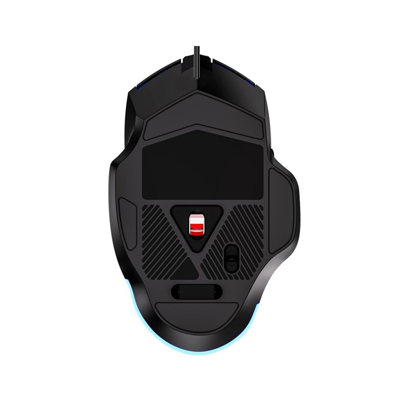 Aula F812 Wired Gaming Mouse, Macro - Hexagonal Computer Mice with RGB Backlit |7 Customized Marco Keys with Light Effect, Adjustable 4800 DPI Optical Sensor (Black)