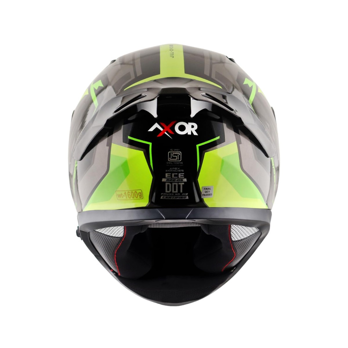 Axor Apex Roadtrip ISI DOT & ECE Certified Full Face Dual Visor Helmet for Men and Women with Outer Clear Visor and Inner Smoke Sun Visor ( Black Grey Helmet, Size: L)