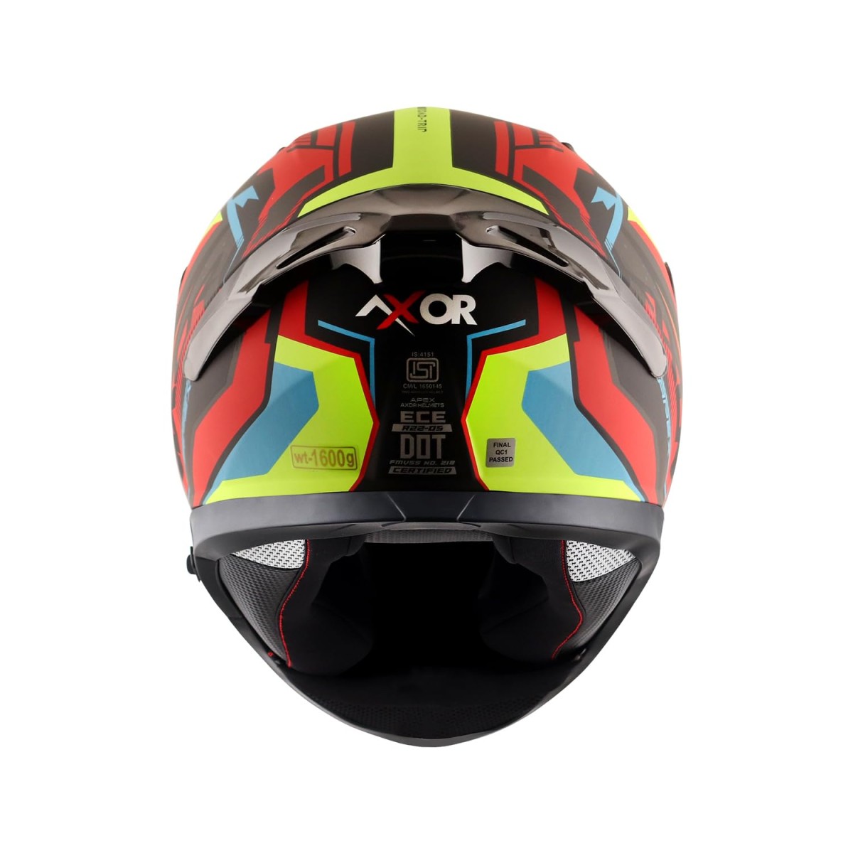 Axor Apex Roadtrip ISI DOT & ECE Certified Full Face Dual Visor Helmet for Men and Women with Outer Clear Visor and Inner Smoke Sun Visor ( Black Grey Helmet, Size: L)
