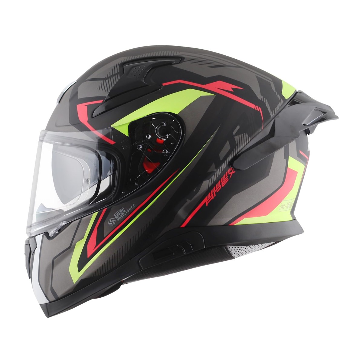 Axor Apex Roadtrip ISI DOT & ECE Certified Full Face Dual Visor Helmet for Men and Women with Outer Clear Visor and Inner Smoke Sun Visor ( Black Grey Helmet, Size: L)