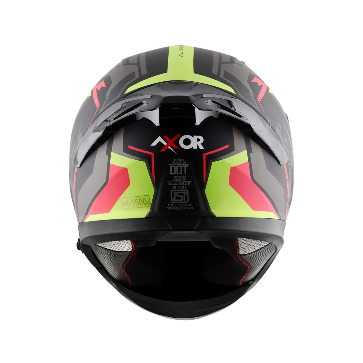 Axor Apex Roadtrip ISI DOT & ECE Certified Full Face Dual Visor Helmet for Men and Women with Outer Clear Visor and Inner Smoke Sun Visor ( Black Grey Helmet, Size: L)