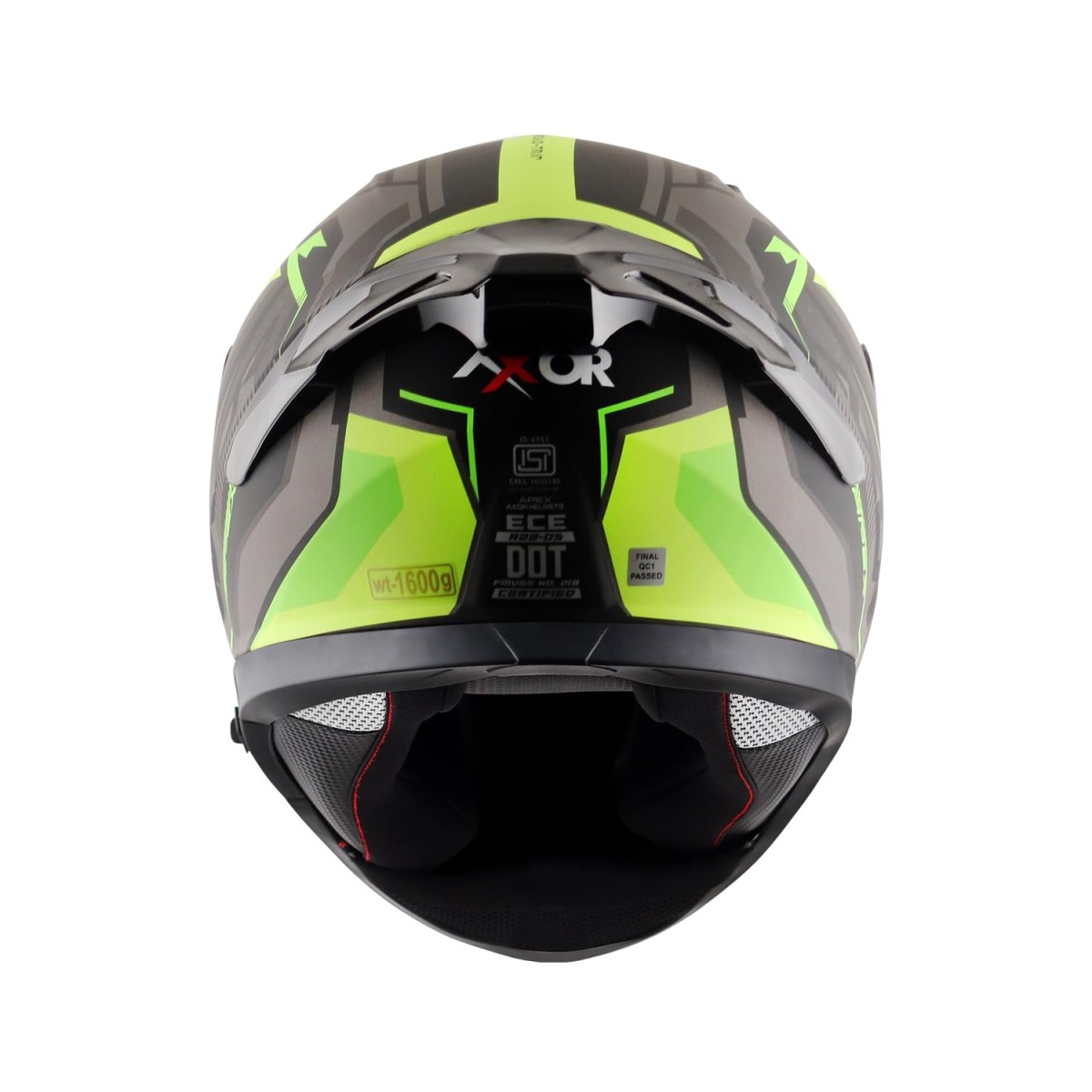 Axor Apex Roadtrip ISI DOT & ECE Certified Full Face Dual Visor Helmet for Men and Women with Outer Clear Visor and Inner Smoke Sun Visor ( Black Grey Helmet, Size: L)