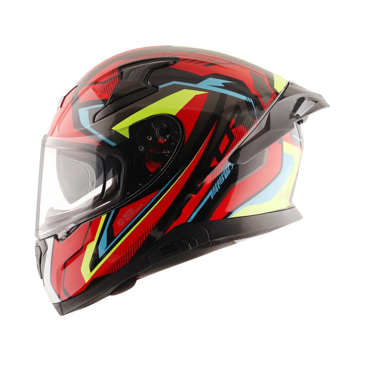 Axor Apex Roadtrip ISI DOT & ECE Certified Full Face Dual Visor Helmet for Men and Women with Outer Clear Visor and Inner Smoke Sun Visor ( Black Grey Helmet, Size: L)