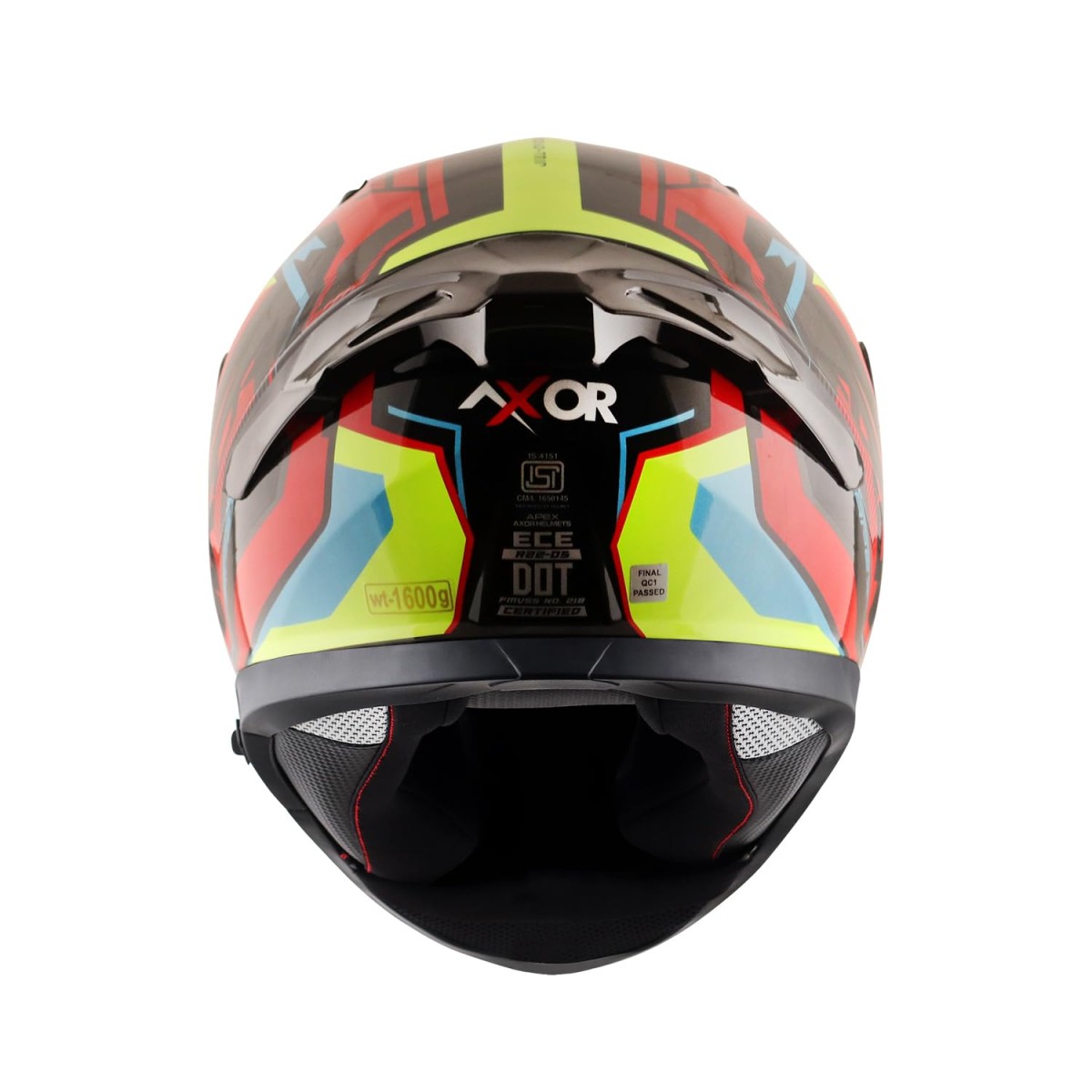 Axor Apex Roadtrip ISI DOT & ECE Certified Full Face Dual Visor Helmet for Men and Women with Outer Clear Visor and Inner Smoke Sun Visor ( Black Grey Helmet, Size: L)