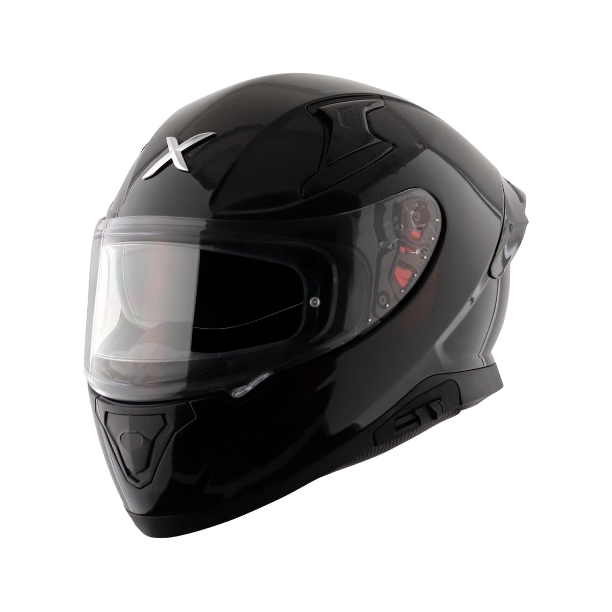 Axor Apex Solid ISI ECE DOT Certified Matt Black Full Face Dual Visor Helmet for Men and Women with Pinlock Fitted Outer Clear Visor and Inner Smoke Sun Visor Dull Black(L)