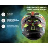 Axor Apex Vivid Dull Black Neon Yellow Helmet Motorbike Helmet -XL