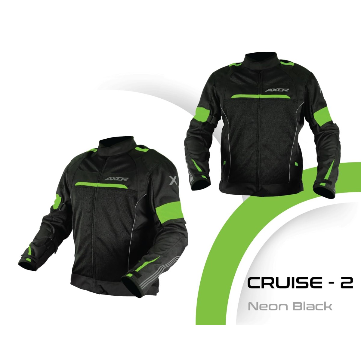 Axor Cruise 2 Jacket Black Neon Yellow-M