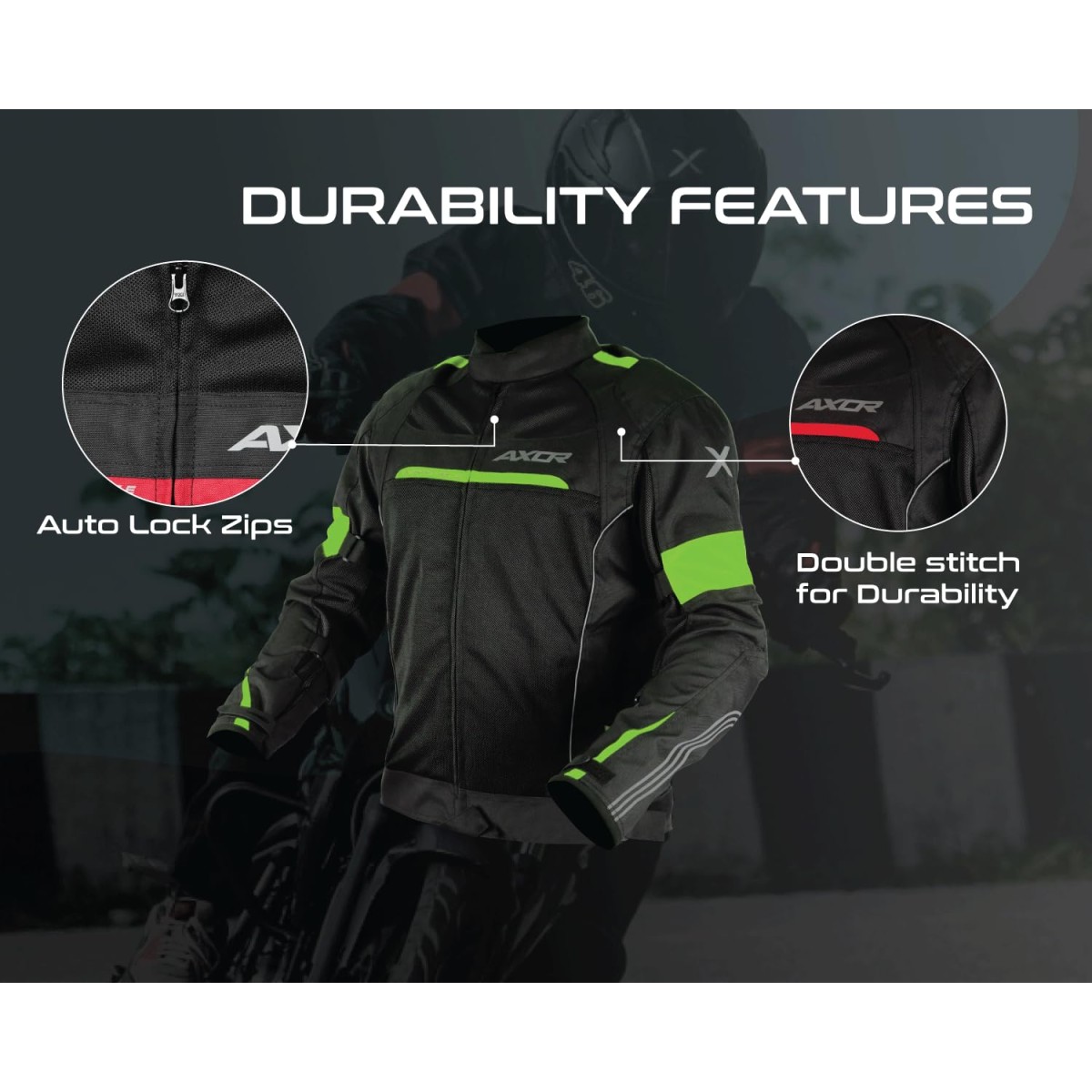 Axor Cruise 2 Jacket Black Neon Yellow-M