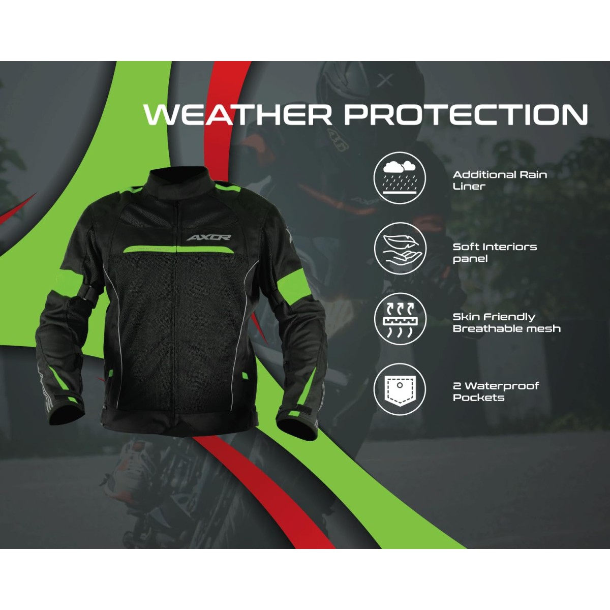 Axor Cruise 2 Jacket Black Neon Yellow-M