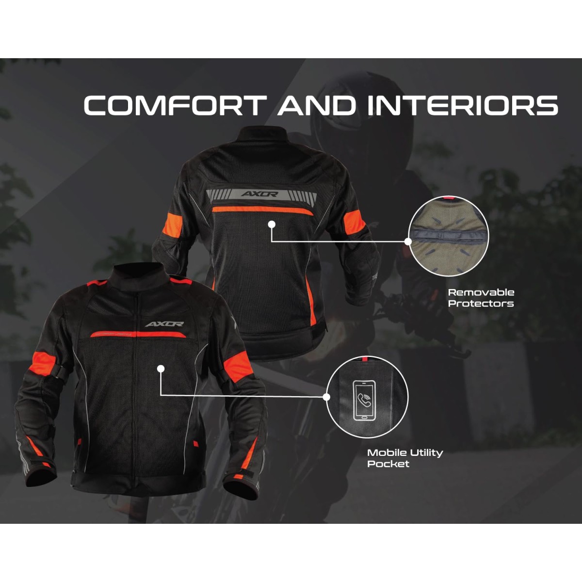 Axor Cruise 2 Jacket Black Neon Yellow-M