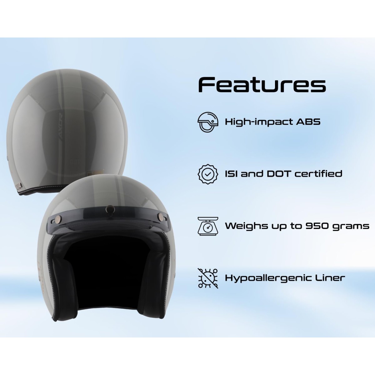 Axor Retro Jet Euro Globe Cool Grey Helmet -M