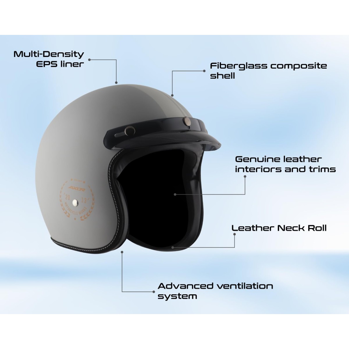 Axor Retro Jet Euro Globe Cool Grey Helmet -M