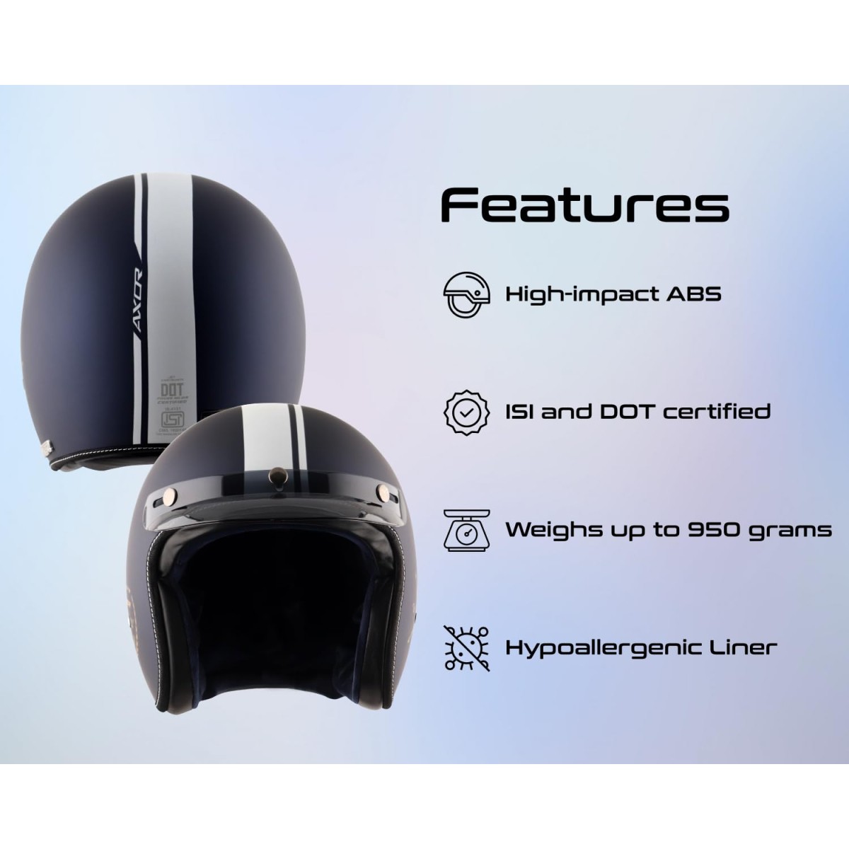 Axor Retro Jet Euro Globe Cool Grey Helmet -M