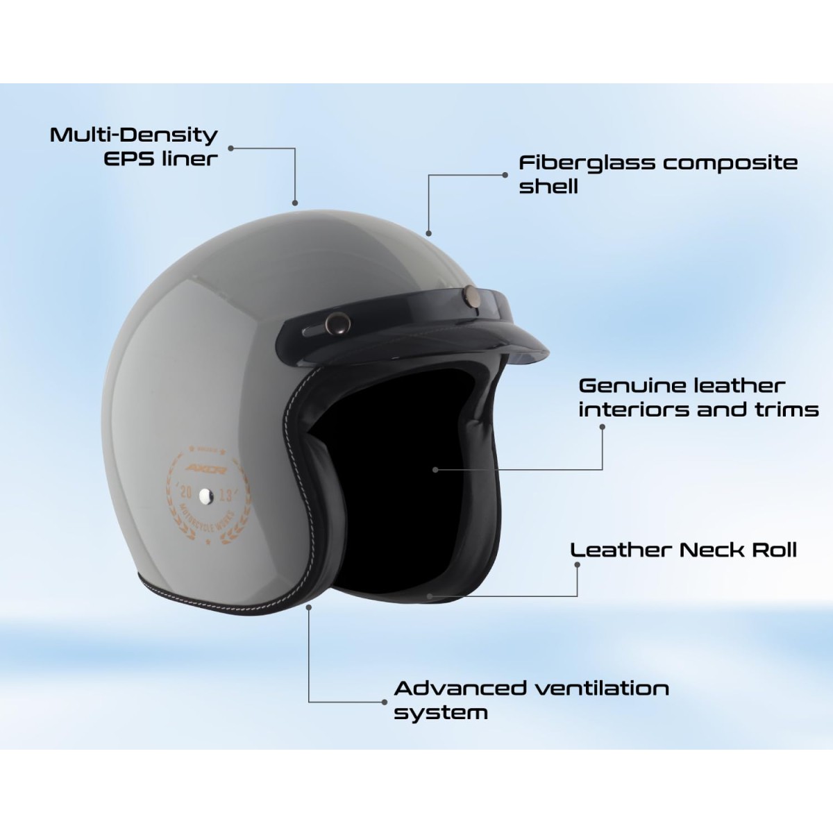 Axor Retro Jet Euro Globe Cool Grey Helmet -M