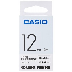 Casio XR-12X Label Printer Tape (Clear)