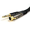 Monoprice 6ft Premier Series XLR Female to 1/4in TRS Male Cable, 16AWG (Gold Plated)