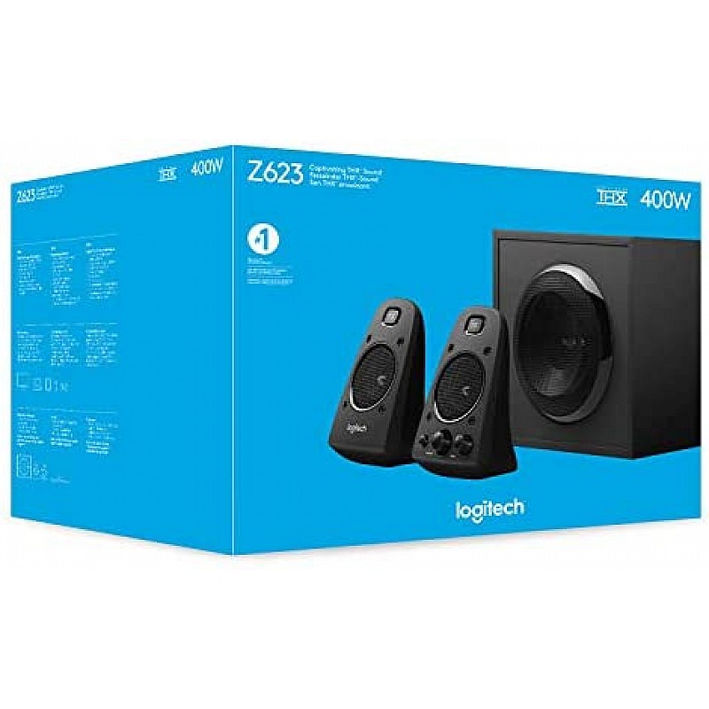 Logitech Z623 THX 2.1 Speaker System with Subwoofer, THX Certified Audio