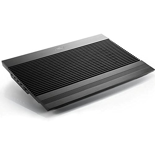 DEEPCOOL N8 Ultra Black Aluminium Notebook Cooler Upto 17? W/Dual 140MM Fan W/Adjustable Speed and 4USB Ports DEEPCOOL N8 Ultra Black Aluminium Notebook Cooler Upto 17? W/Dual 140MM Fan W/Adjustable Speed and 4USB Ports
